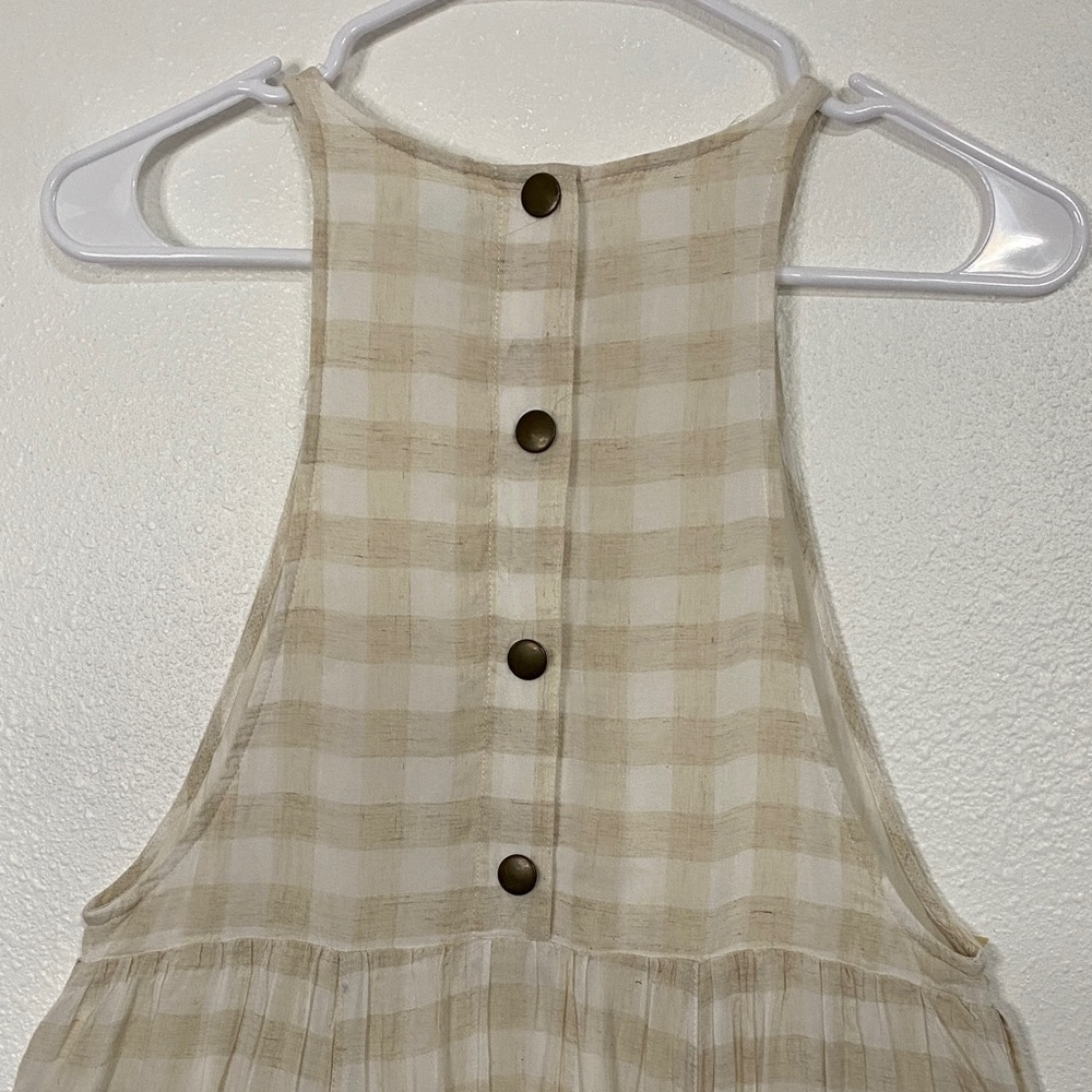 Kimchi Blue Cream Plaid Midi Dress - Picture 7 of 16
